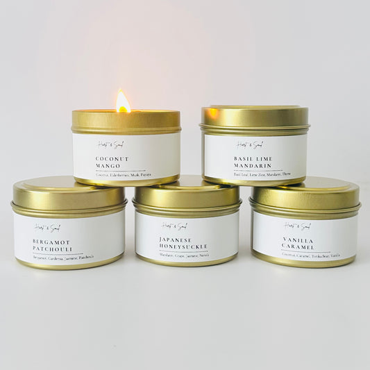 100g Golden Tin Candle