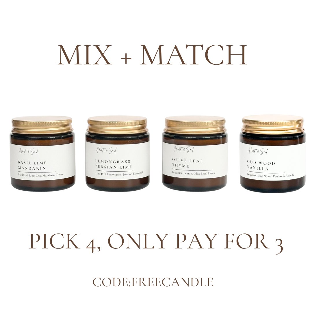 PICK 4 CANDLES, ONLY PAY FOR 3 CODE:FREECANDLE