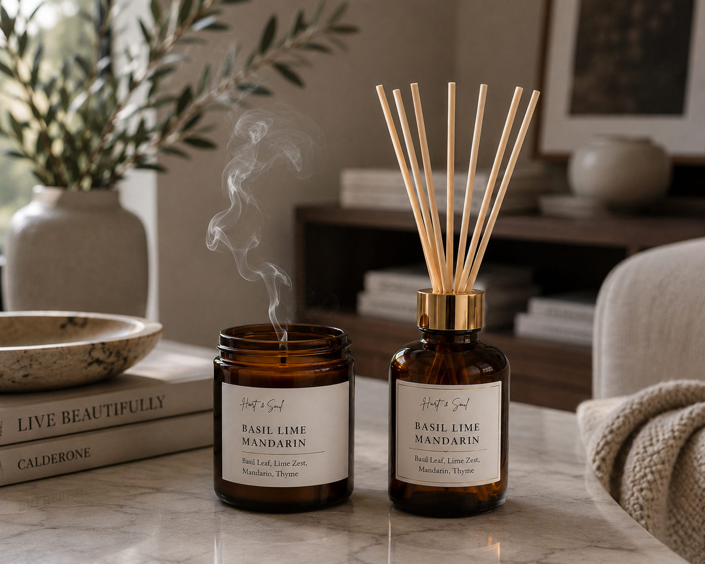 390g Candle - Reed Diffuser Bundle